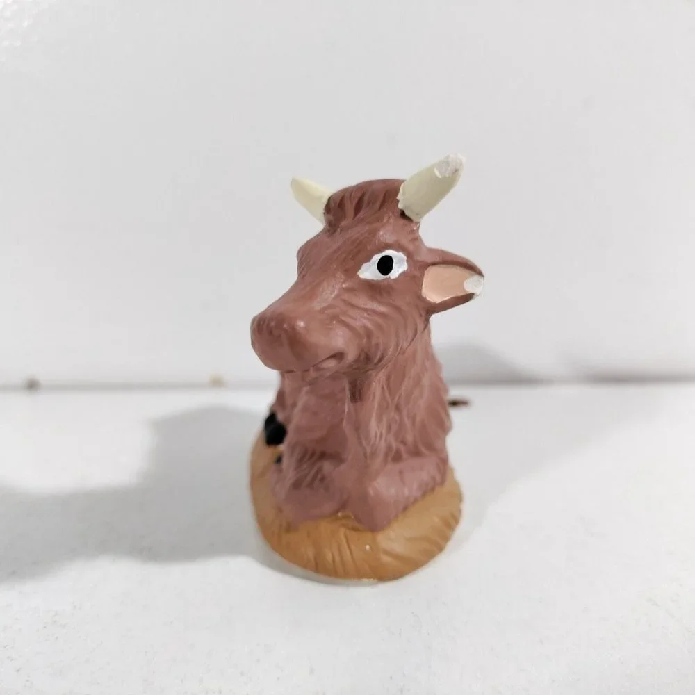 Vtg Homco Nativity Scene Cow Ceramic Figurine